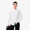 Camisa de algodão de corte justo para homem