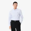 Camisa de algodão de corte justo para homem