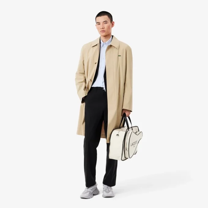 Camisa de algodão de corte justo para homem