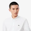 Camisa de algodão de corte justo para homem