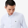 Camisa de algodão de corte justo para homem