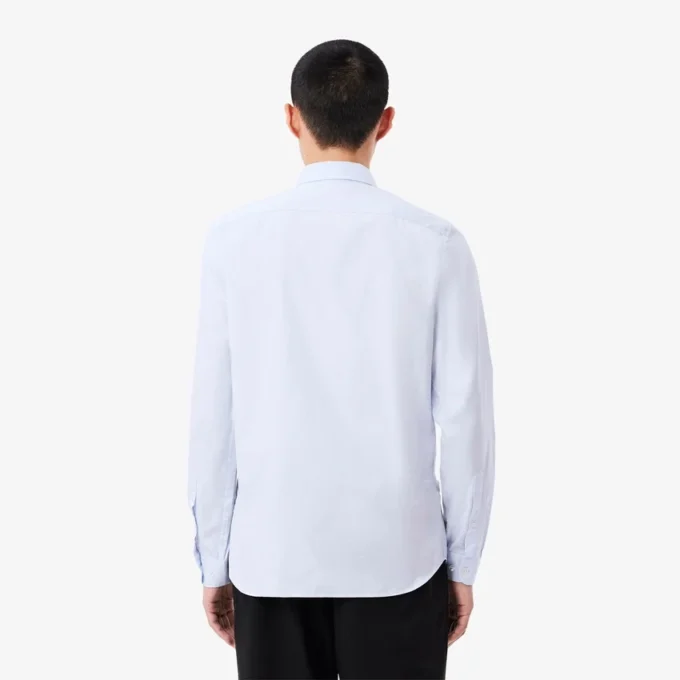 Camisa de algodão de corte justo para homem