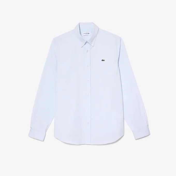 Camisa de algodão de corte justo para homem