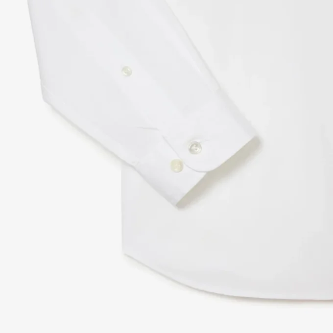 Camisa de algodão de corte justo para homem