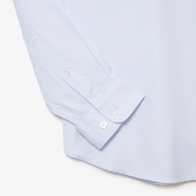 Camisa de algodão de corte justo para homem