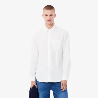 Camisa de algodão de corte regular para homem