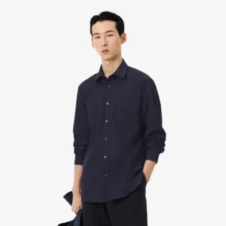 Camisa de algodão de corte regular para homem