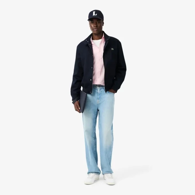 Camisa de algodão de corte regular para homem