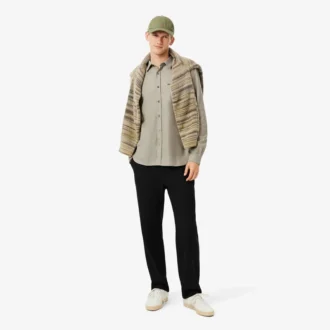 Camisa de algodão de corte regular para homem