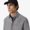 Camisa de algodão de corte regular para homem