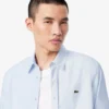 Camisa de algodão de corte regular para homem