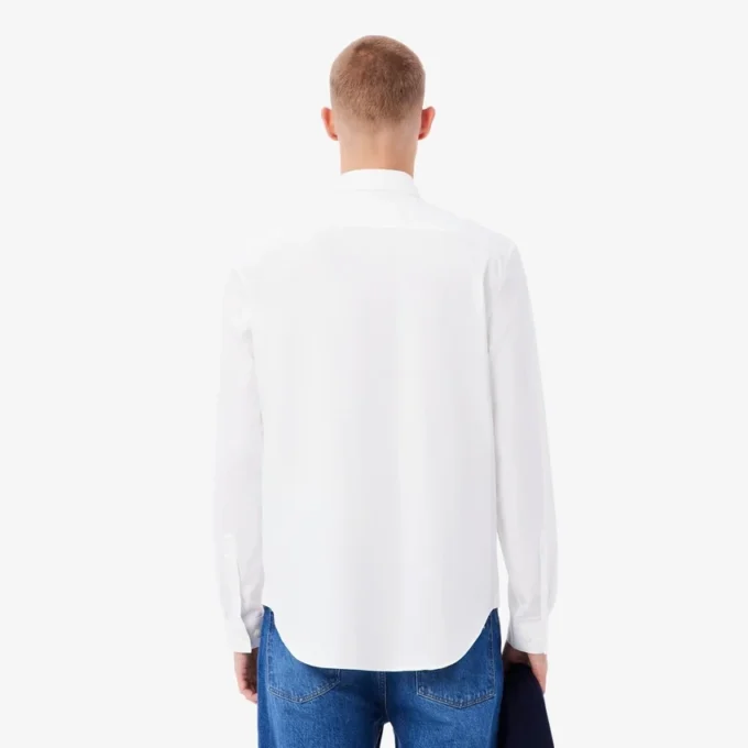 Camisa de algodão de corte regular para homem