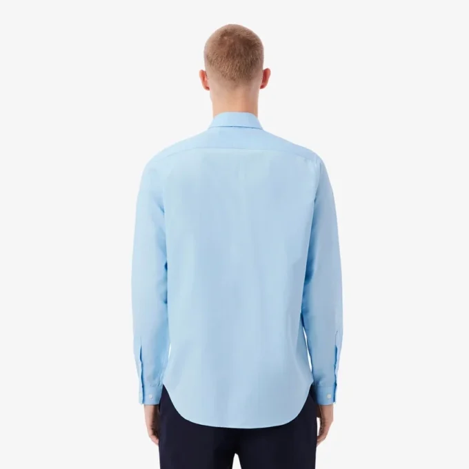 Camisa de algodão de corte regular para homem
