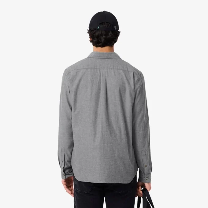 Camisa de algodão de corte regular para homem