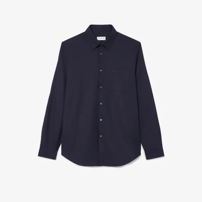 Camisa de algodão de corte regular para homem