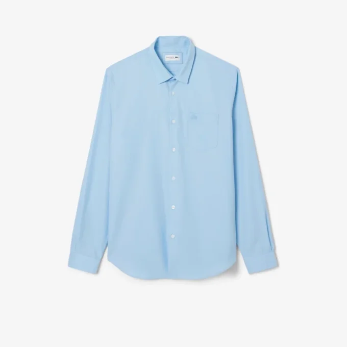 Camisa de algodão de corte regular para homem