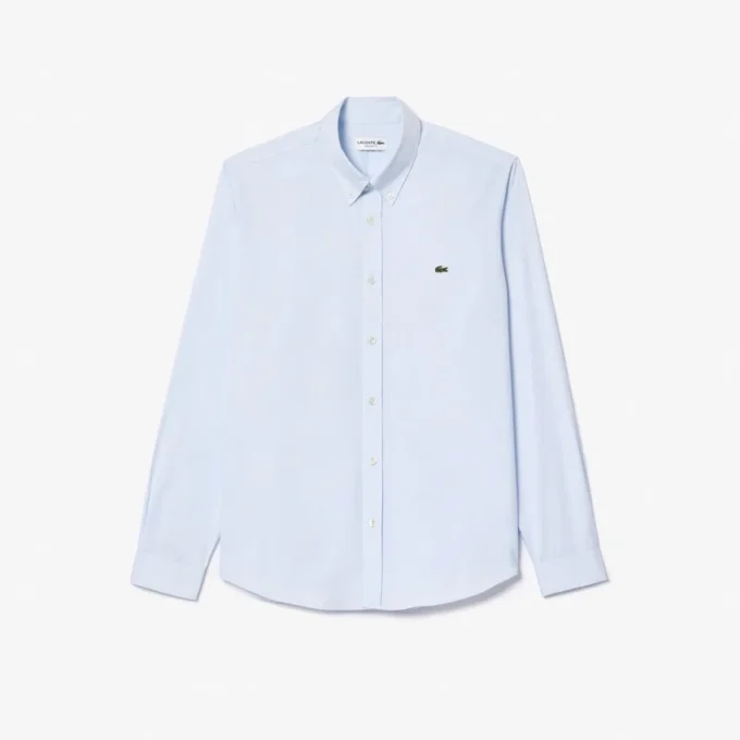 Camisa de algodão de corte regular para homem