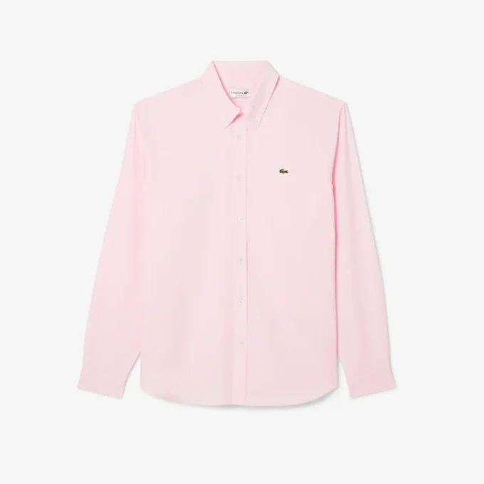 Camisa de algodão de corte regular para homem