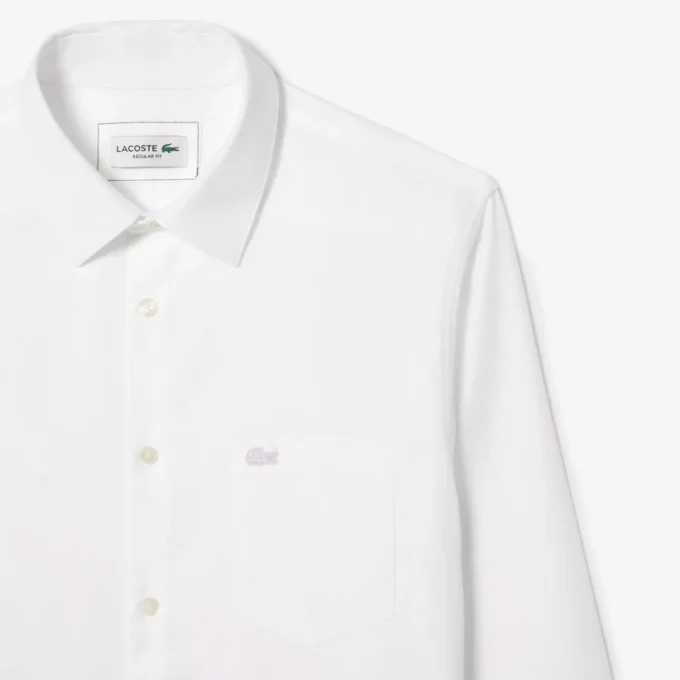 Camisa de algodão de corte regular para homem