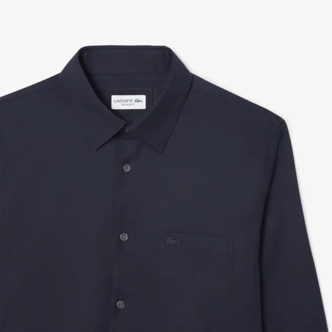 Camisa de algodão de corte regular para homem