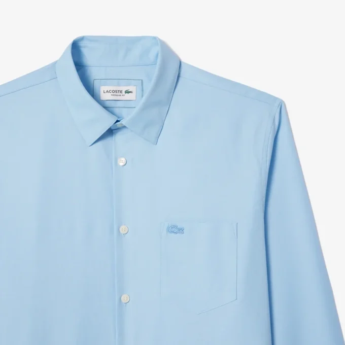Camisa de algodão de corte regular para homem