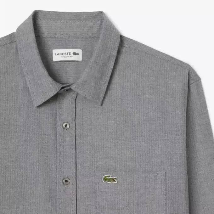 Camisa de algodão de corte regular para homem
