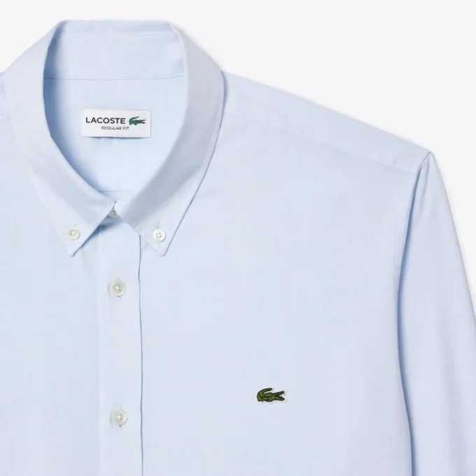 Camisa de algodão de corte regular para homem