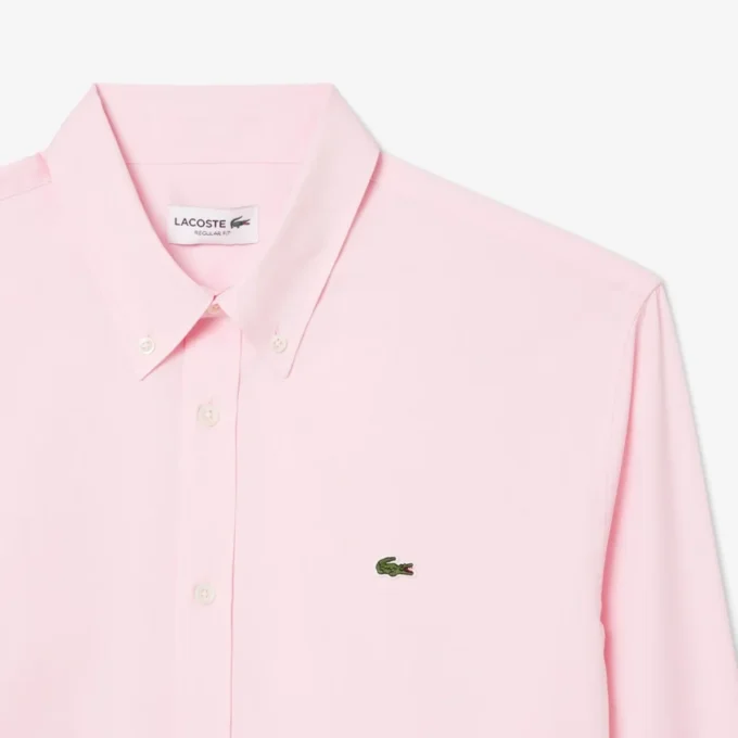 Camisa de algodão de corte regular para homem