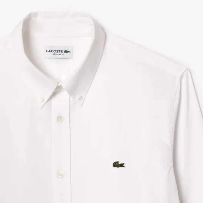 Camisa de algodão de corte regular para homem