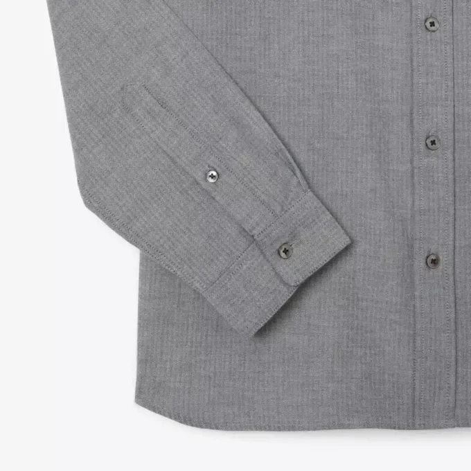 Camisa de algodão de corte regular para homem