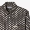 Camisa de algodão estampada de corte regular