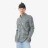 Camisa de algodão xadrez de corte regular para homem