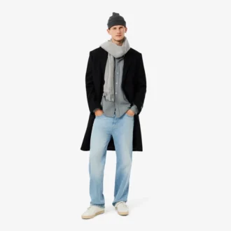 Camisa de algodão xadrez de corte regular para homem