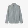 Camisa de algodão xadrez de corte regular para homem