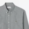 Camisa de algodão xadrez de corte regular para homem