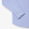 Camisa de algodão xadrez de corte regular para homem