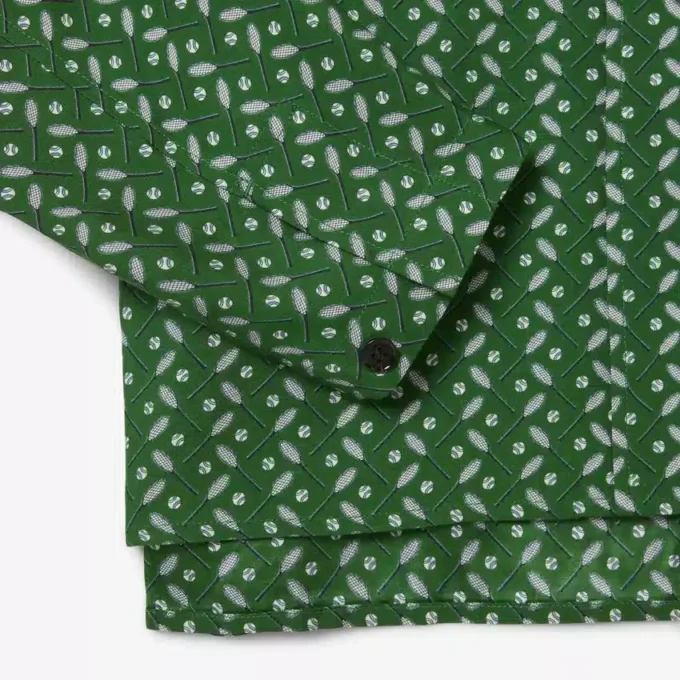 Camisa de cetim estampada com corte regular Runway