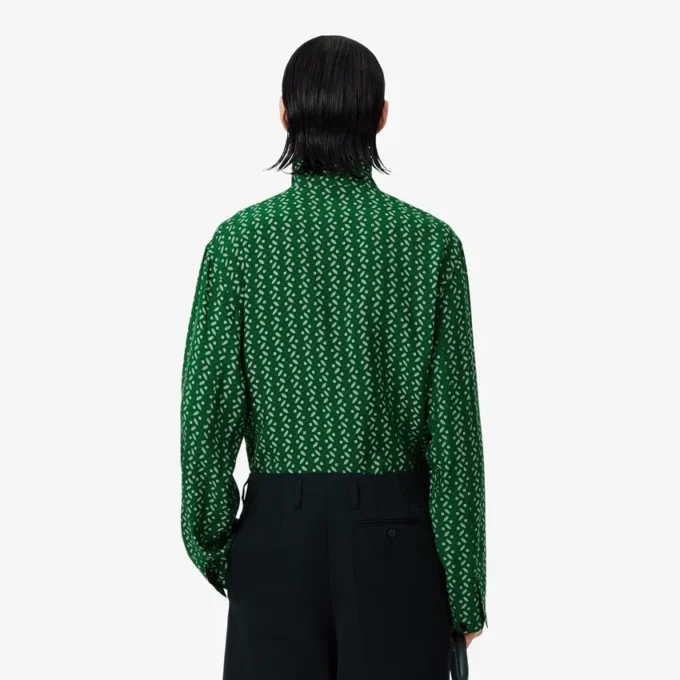 Camisa de cetim estampada com corte regular Runway