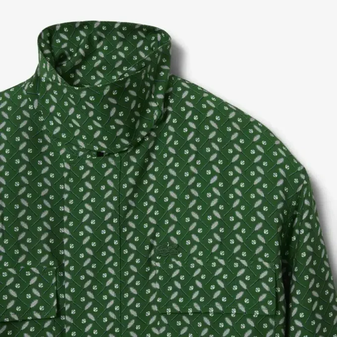 Camisa de cetim estampada com corte regular Runway