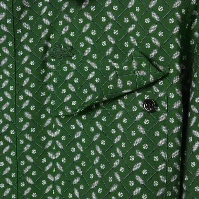 Camisa de cetim estampada com corte regular Runway