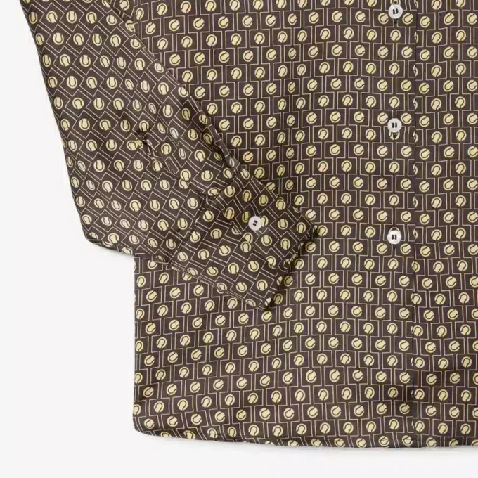 Camisa de cetim estampada oversized