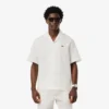 Camisa de corte descontraído com textura waffle para homem