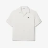 Camisa de corte descontraído com textura waffle para homem