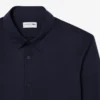 Camisa de corte justo em mistura de algodão e poliéster