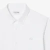 Camisa de corte justo em mistura de algodão e poliéster
