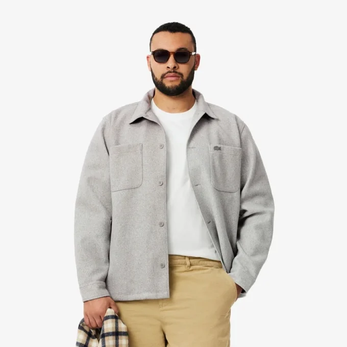 Camisa de flanela oversized para homem