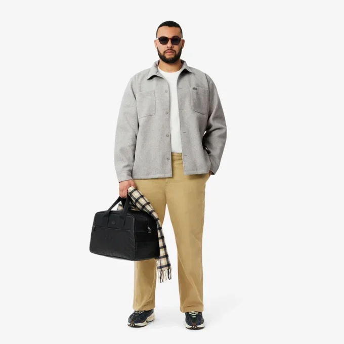 Camisa de flanela oversized para homem