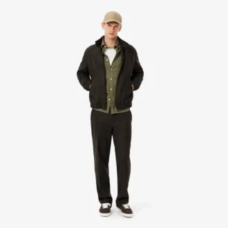 Camisa de flanela xadrez de corte regular para homem