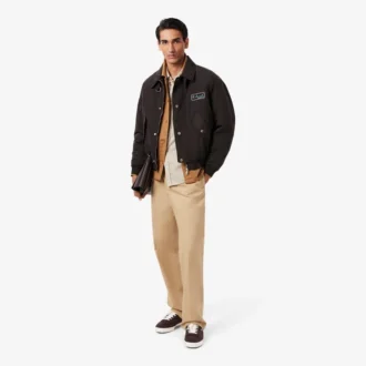 Camisa de flanela xadrez de corte regular para homem