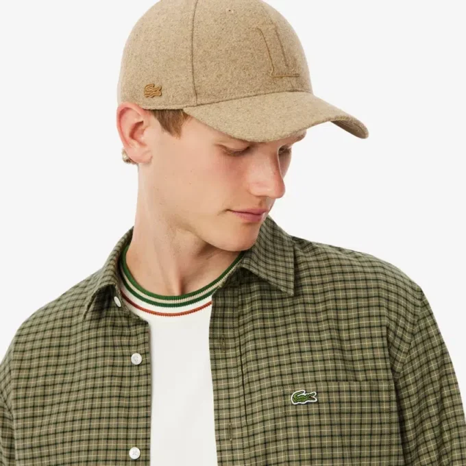Camisa de flanela xadrez de corte regular para homem